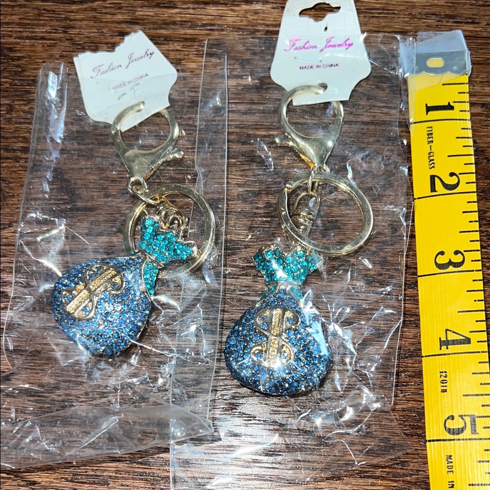 Money Bags Keychain Set. Law of Attraction anyone? - Picture 4 of 5